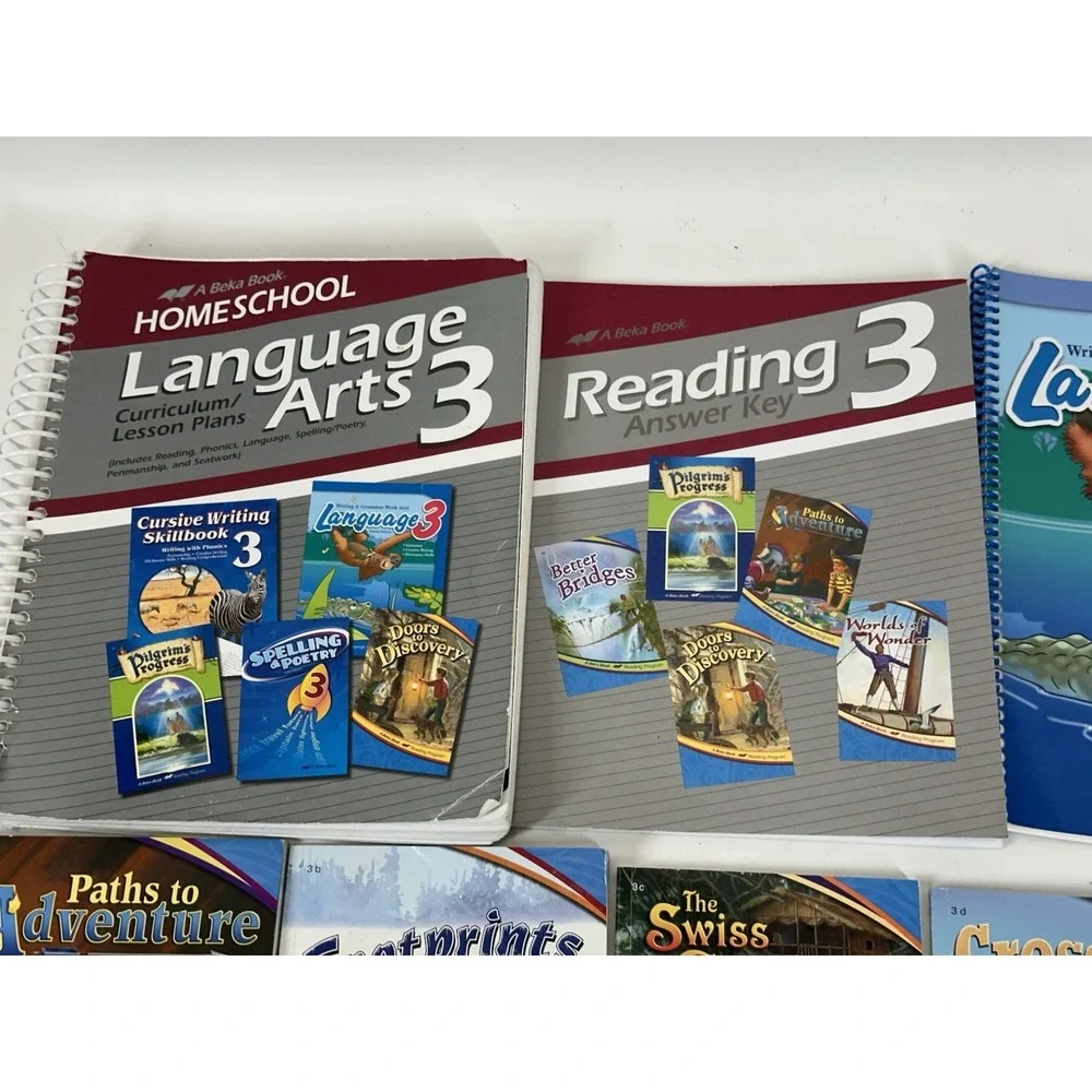 Abeka 3rd‎ Grade Homeschool Language Arts Curriculum Lot With All Readers